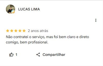 Depoimento 1 — avaliação Google de cliente do escritório Monteiro Rabelo Advocacia